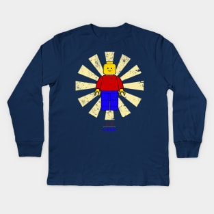 Lego Man Retro Japanese Kids Long Sleeve T-Shirt